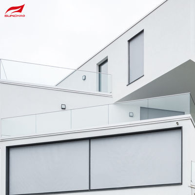 Outdoor Zip Track Blinds in Dark Grey / White / Custom Made Colour  for Residential or Commercial up to 6 M Height