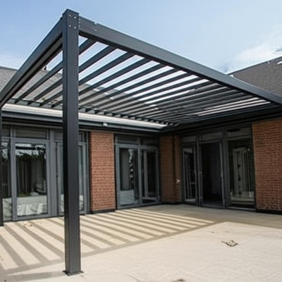 Effortlessly Control Your Outdoor Space with Motorized Aluminum Pergola Waterproof and Windproof Solution