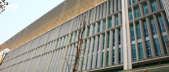 Aluminum Alloy Curtain Wall Louvers Thickness 1.0~3.0mm Air Ventilation