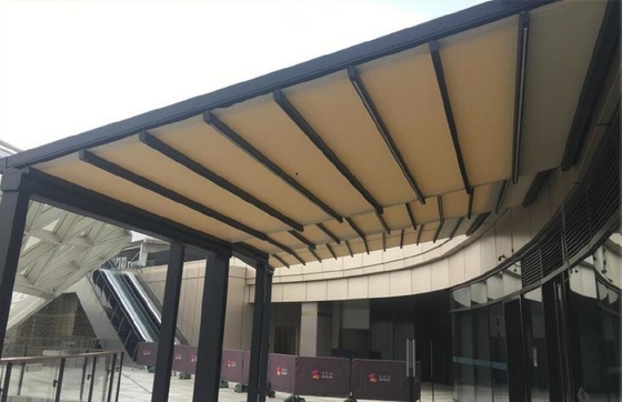 Özelleştirilmiş Geri Çekilebilir Çatı Pergola Alüminyum Alaşımlı 260mm Anodik Oksidasyon