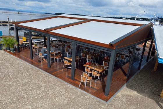Aluminum Alloy Retractable Awning Waterproof PVC Retractable Patio Awning
