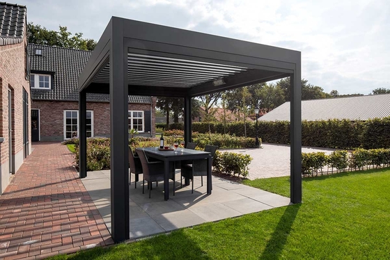 Louver Roof Gazebo Garden Bioclimatic Aluminum Pergola Anodic Oxidation