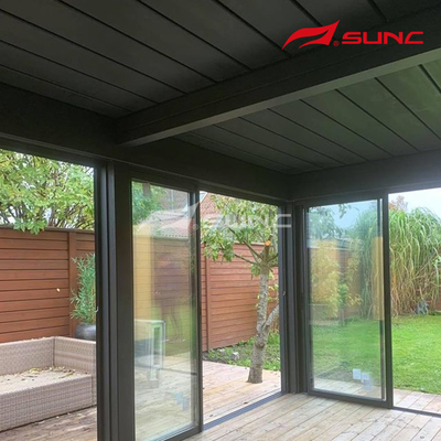 IP67 Anthracite Aluminium Pergola Anodic Oxidation Garden Pergolas