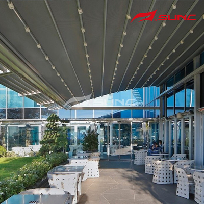 Powder Coating Folding Roof Pergola Freestanding Customized Color