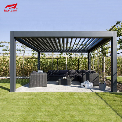 Waterproof Manual Motorized Pergola Extruded Garden Aluminum Gazebo
