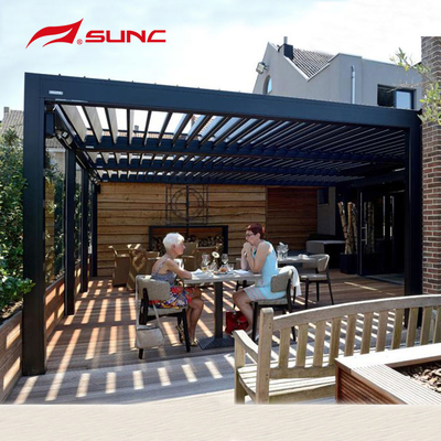 Manual Garden Outdoor Aluminium Pergola Rodent Proof With Zip Screen