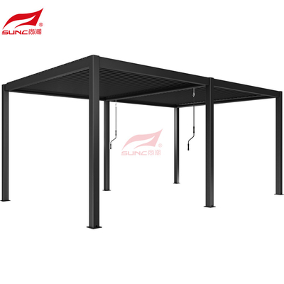 SUNC 6x3m Manual Louvered Pergola Outdoor Aluminium Gazebo Windproof Sun Protection