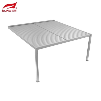 Custom 4x4m Wall-mounted Aluminium Manual Louvered Pergola Outdoor Garden Building