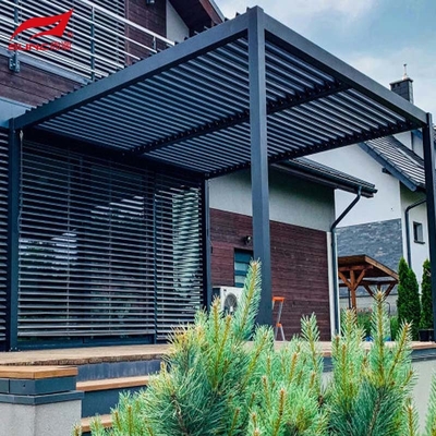 Custom 4x4m 4x3m Aluminium Manual Louvered Pergola Outdoor Garden Building Waterproof