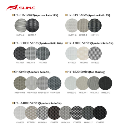 SUNC Motorized Outdoor Roller Blinds Ziptrack Blinds Patio Screen Mesh Retractable