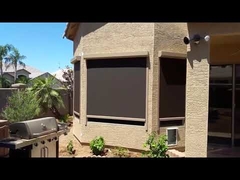 Motorized zip track blinds