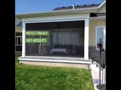 Outdoor Rainproof Motorized Aluminium Roller Shades Zip screens