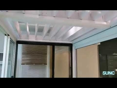 Modern White Motorized Louvered Aluminum Pergola