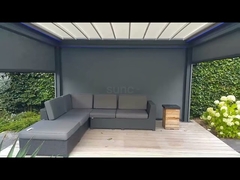 Free standing waterproof retractable pvc pergola awning