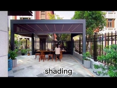 Aluminium Pergola with Outdoor Roller Blinds