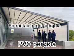 Hot Sale Waterproof Bioclimatic Aluminum PVC Pergola Sliding Porch Awnings Retractable Roof Systems