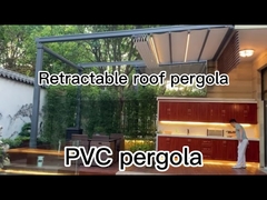 PVC Retractable Roof Systems Rain Protection pergola