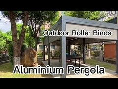 Outdoor Aluminum Pergola Motorized Louvre Roof Sun Bioclimatic Gazebo For Restaurants