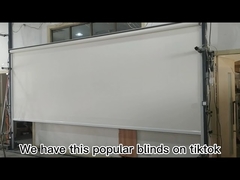 Electric Windproof Motorized Zip Track Blinds Polyester UV Coating