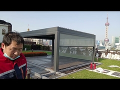 Bioclimatica Motorized Aluminum Pergola With Outdoor Roller Blinds