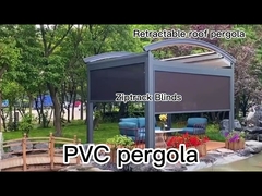 PVC Retractable Roof Pergola Remote Control with outdoor zip screen blinds