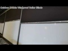 Motorized Outdoor Roller Blinds Waterproof Patio Window Sunshade Zip Track Blinds