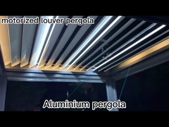 Outdoor 3x4m Louvered Motorized Aluminum Pergola White Waterproof Pergolaproof Awning