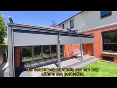 SUNC motoriseerde de zonneblinden van het Pitscherm