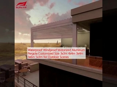 Waterdicht, winddicht, gemotoriseerd aluminium pergola maat 3x3m 4x4m 3x4m 3x6m 5x3m voor buiten scènes