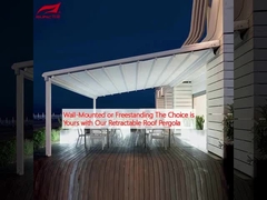 Wandmontage of vrijstaande De keuze is aan u met onze opneembare dakpergola