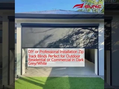 DIY of professionele installatie Zip Track blinds Perfect voor buiten woningen of commerciële in donkergrij/wit
