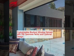 Aanpasbare vergrendelingsvensterpelmets met 5% openheidsfactor en optionele opzet