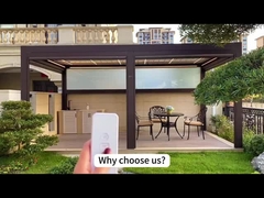 Aluminium Pergola Tuinwerktuigen Waterdicht Winddicht Voor zwembad