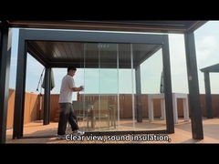 防水型モーター式ペルゴラ システム ルーヴル 屋根 ペルゴラ 豪雨対策