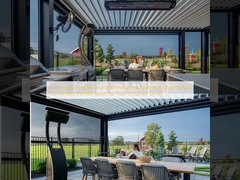 Aluminium pergola en aluminium wandstaaf De perfecte combinatie voor uw buitenleven