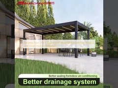 Vernieuw uw kantoorruimte met gemotoriseerde aluminiumpergola en slimme thuisintegratie