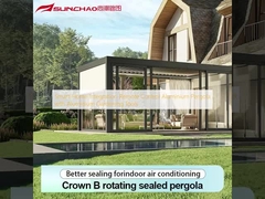 Smart Home Integration Remote Control Aluminium Pergola met Aluminium Tuinwerktuigen