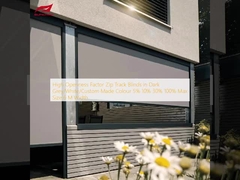 Hoge openheidsfactor Zip Track blinds in donkergrijs/wit/op maat gemaakte kleur 5% 10% 30% 100% Maximale grootte 6 M breedte