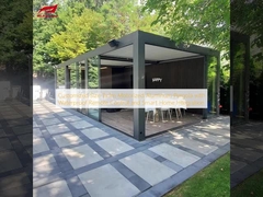 Gepersonaliseerde grootte 3x3m gemotoriseerde aluminium pergola met waterdichte afstandsbediening