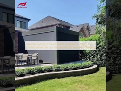 Afstandsbediening of Smart Home-integratie Kies uw besturingssysteem voor onze grijs gemotoriseerde aluminium pergola