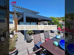 Aluminium terugtrekbare pergola waterdicht winddicht aluminium pergola voor moeiteloos buitenleven