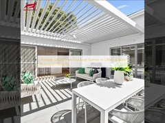 Ultieme oplossing voor buitenomgevingen in kantoorruimtes Aluminium Pergola