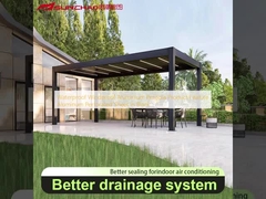 Waterdicht Winddicht Aluminium Pergola Product kenmerk Aluminium geperforeerd plaat in zwart
